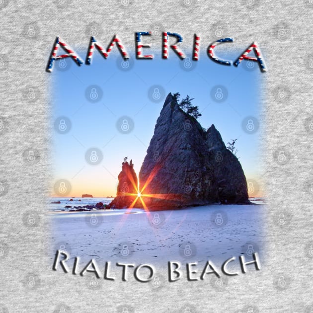 America - Washington - Rialto Beach sunset by TouristMerch